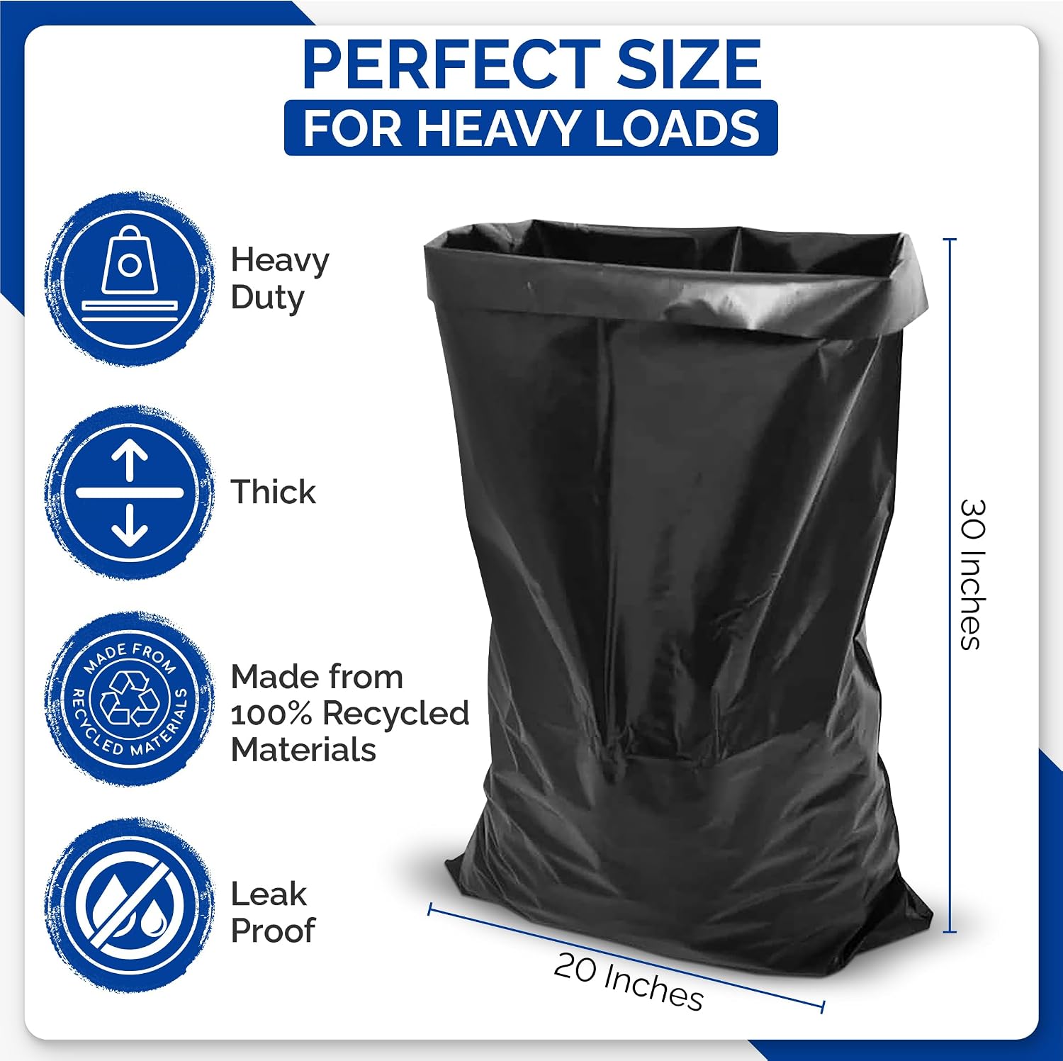 Essentials Heavy Duty Rubble Sacks 50Ltr 30 Pack